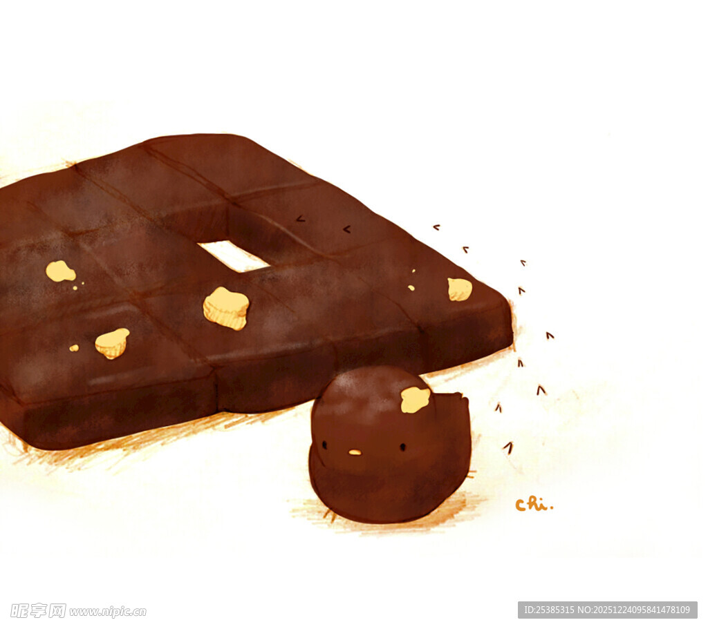 美味巧克力饼干特写