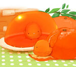 可爱果冻橙插画