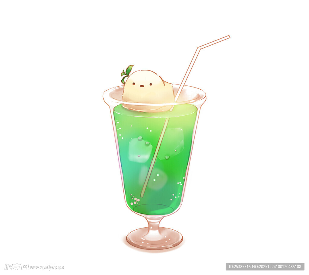 薄荷冰淇淋苏打饮品