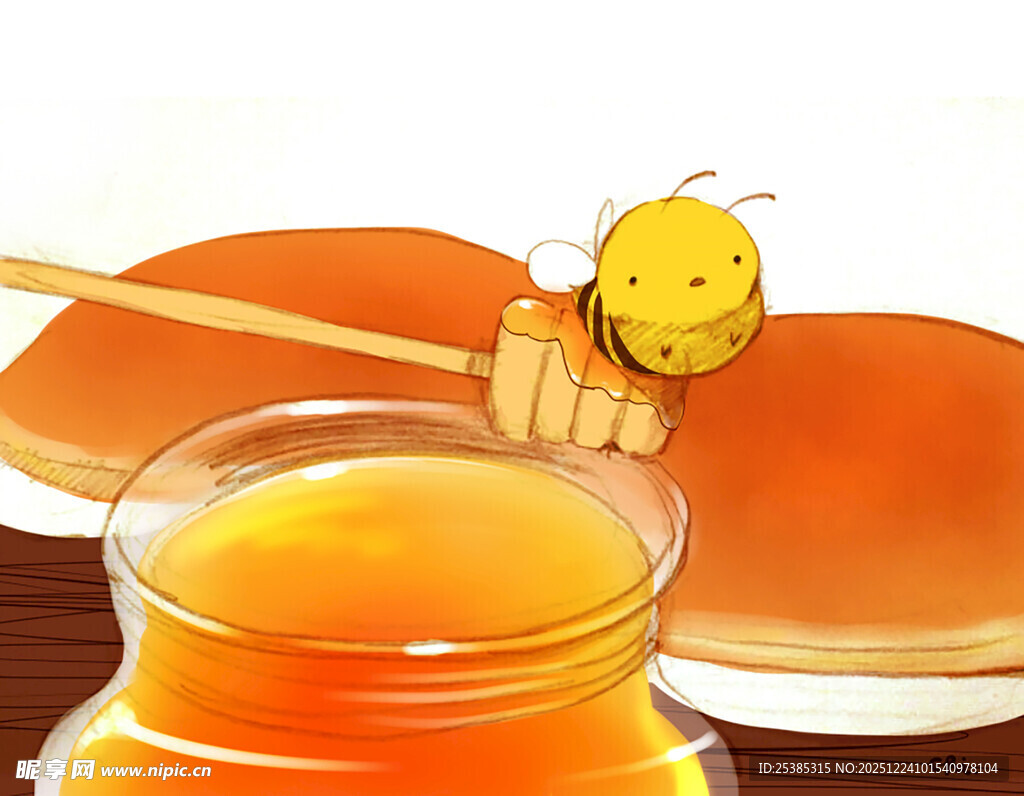 蜂蜜罐与可爱蜂蜜棒
