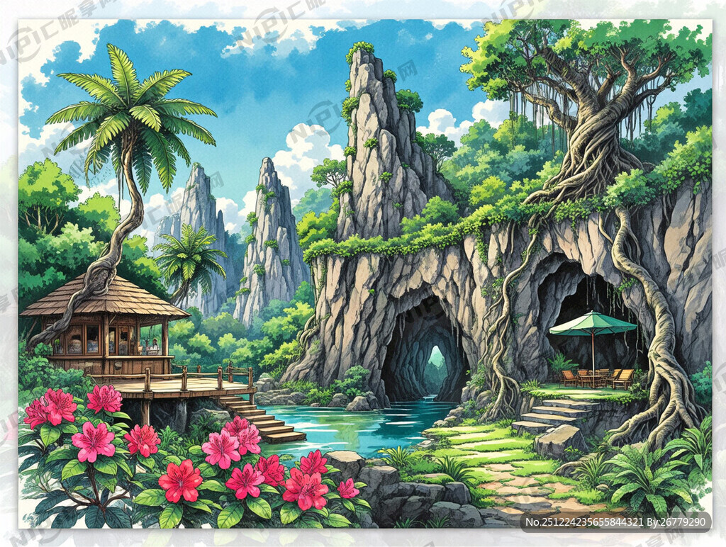 帮我生成图片：参考图勾画的一幅