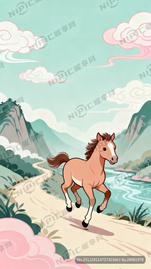 淡雅的中国风 矢量扁平 有祥云