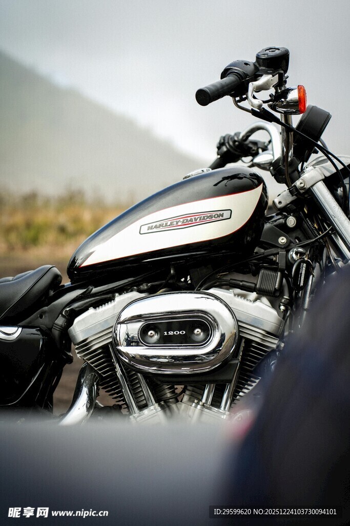 酷炫摩托车特写