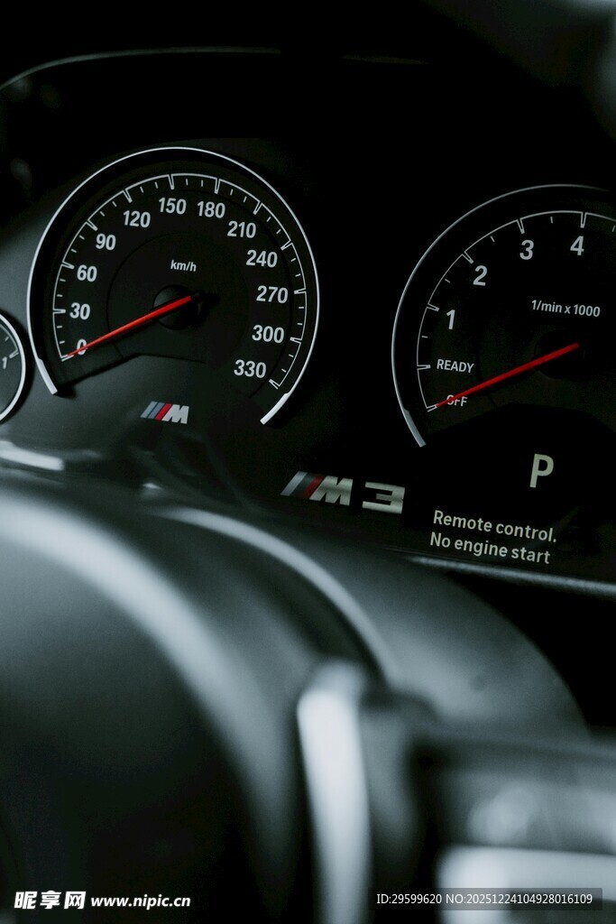 汽车仪表盘特写