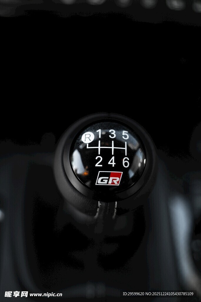 汽车手动挡变速杆特写