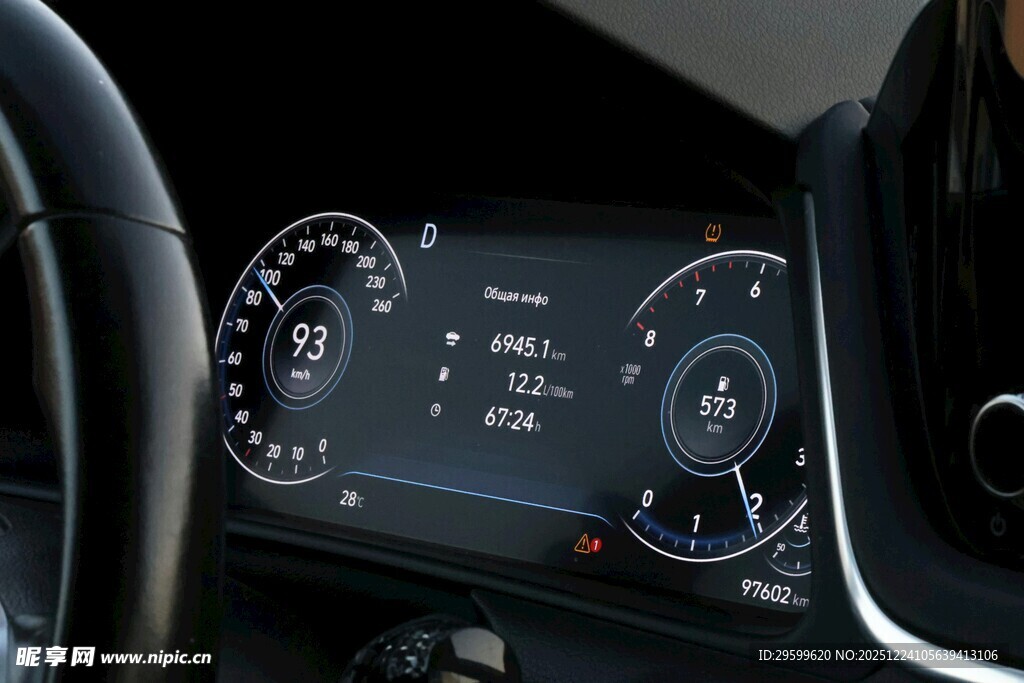 汽车仪表盘特写