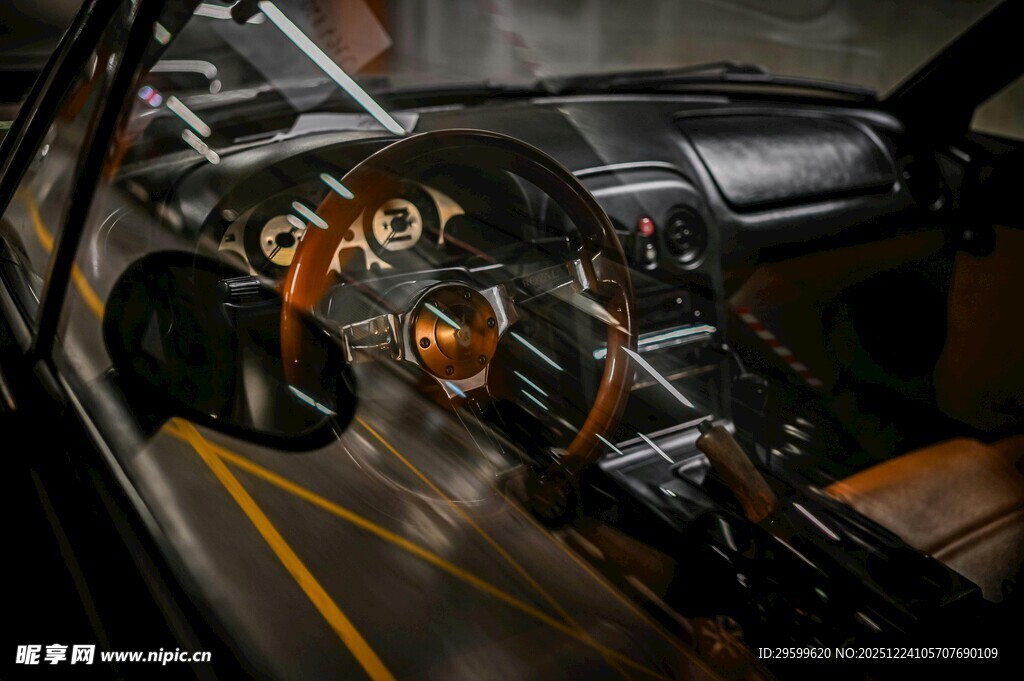 复古汽车内饰细节展示