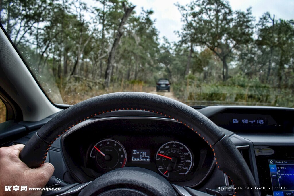 车内视角的驾驶风景