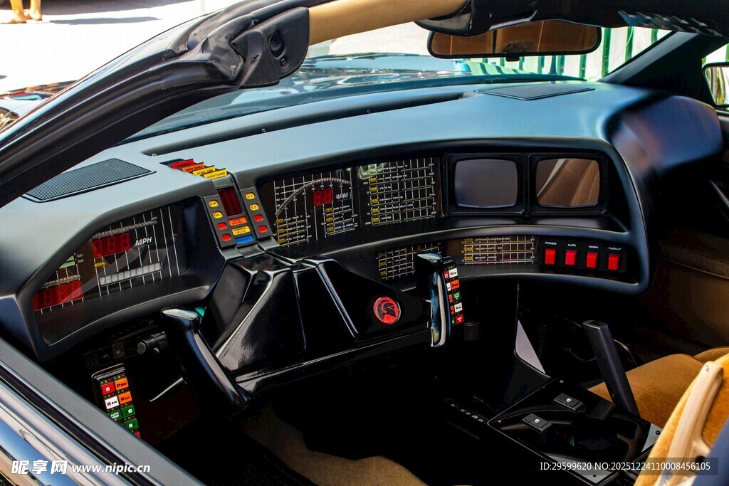 复古汽车仪表盘特写