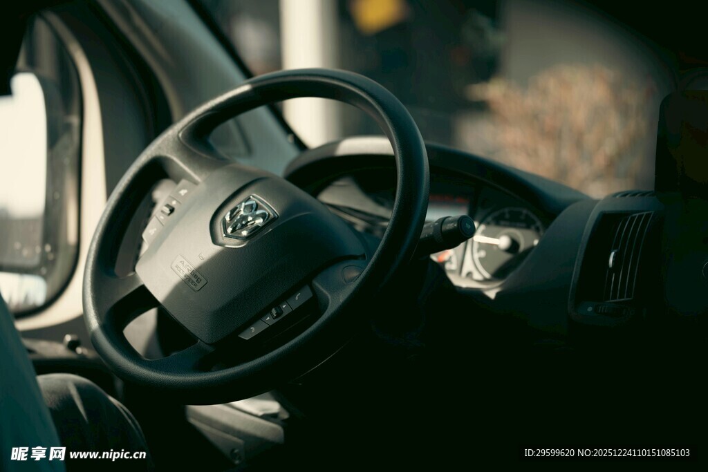 汽车驾驶舱特写