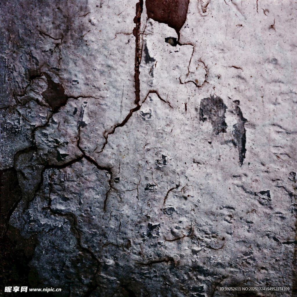 老旧墙面的裂痕纹理