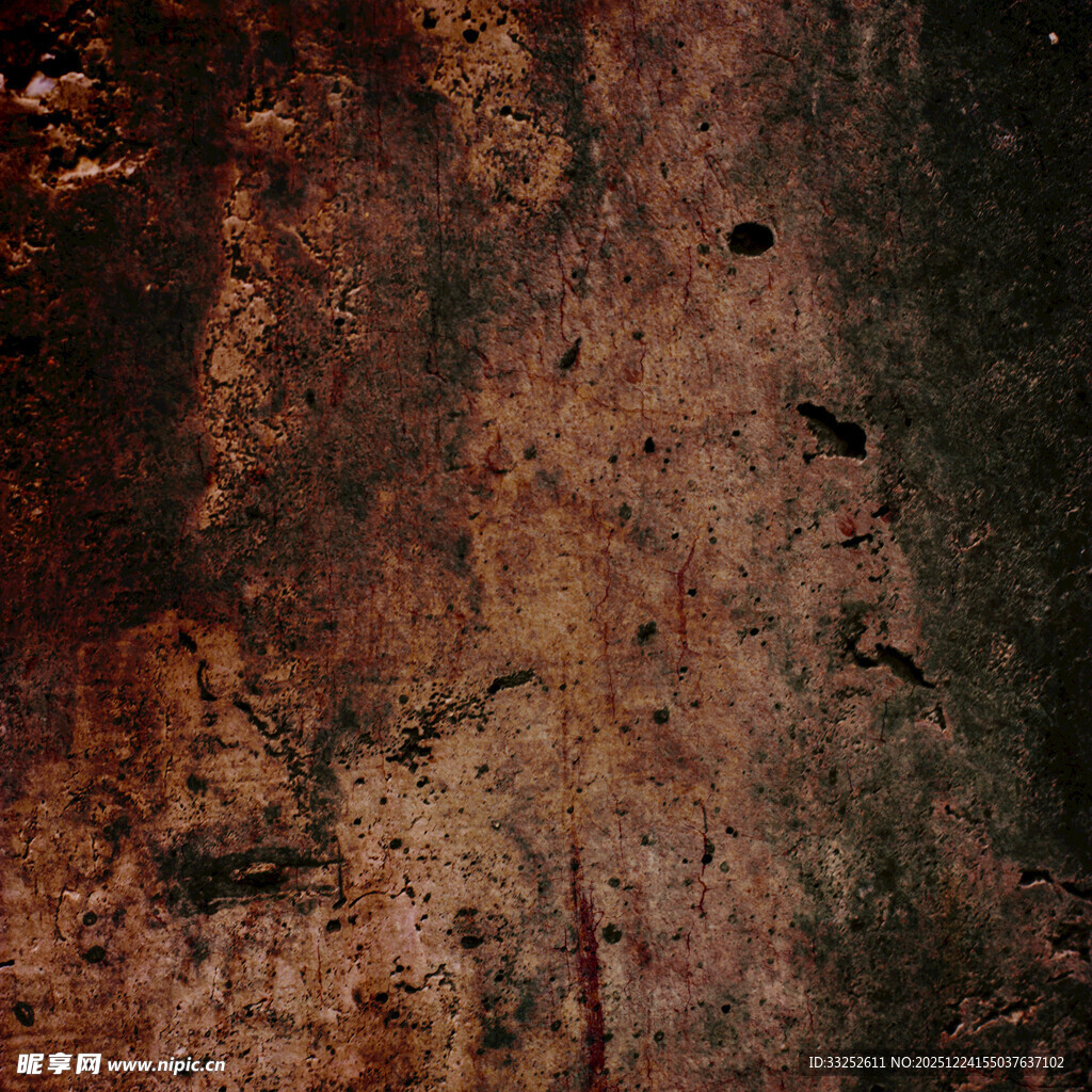 斑驳陈旧的复古墙面纹理