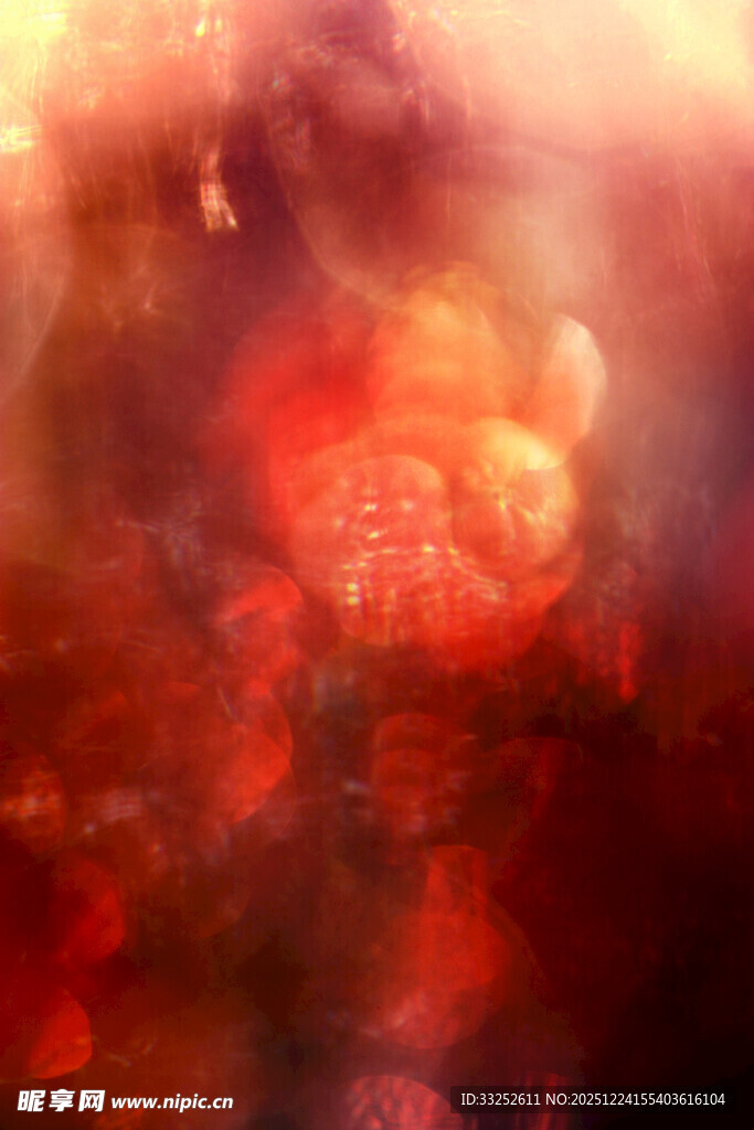 梦幻红色抽象光影画面