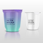 双色塑料杯模型展示