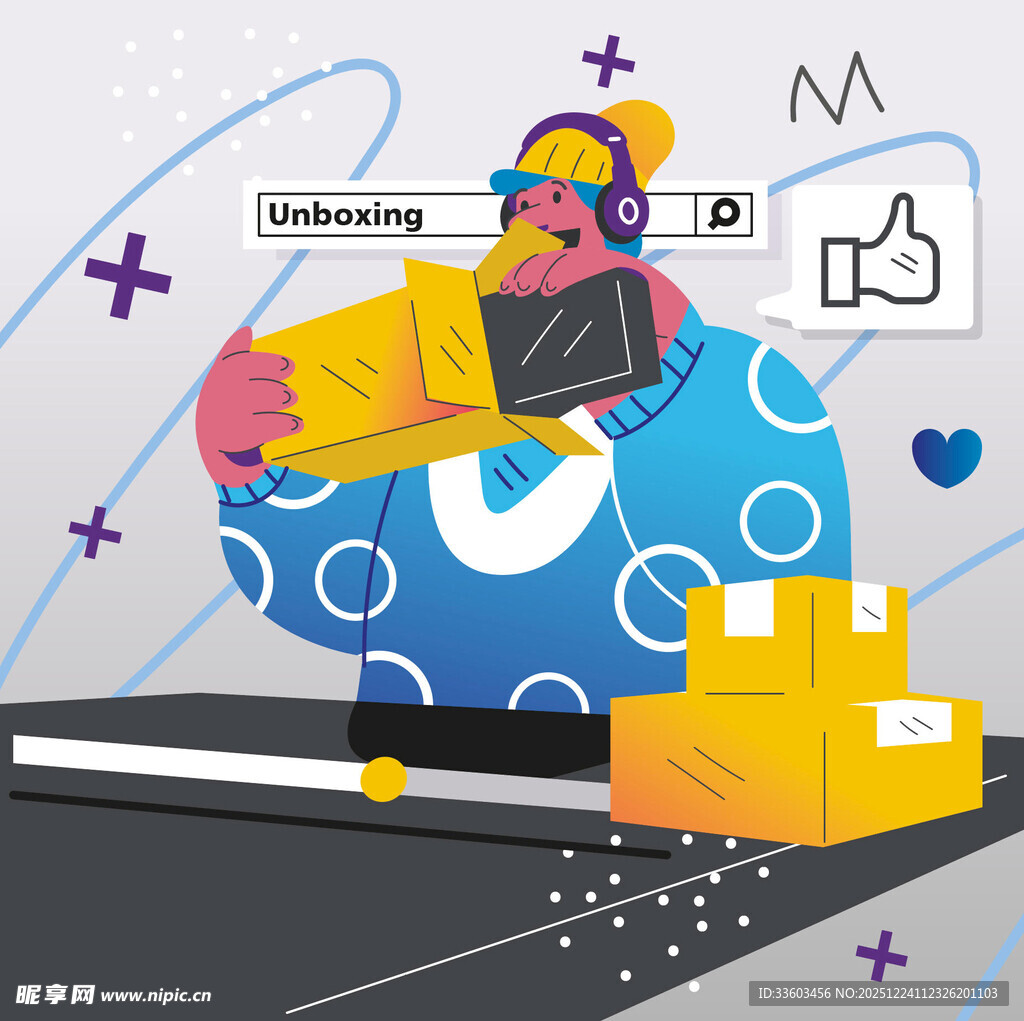 快递员忙碌配送包裹场景