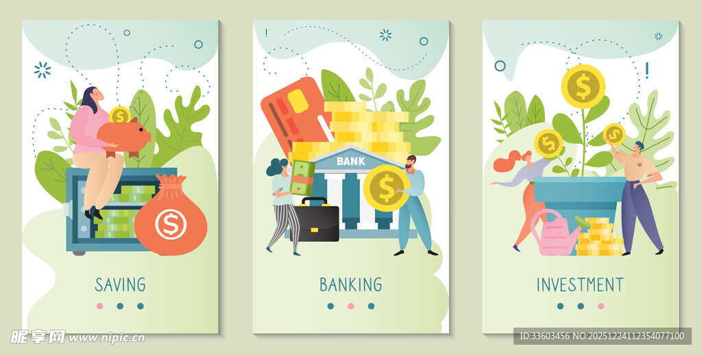 卡通风格购物插画海报