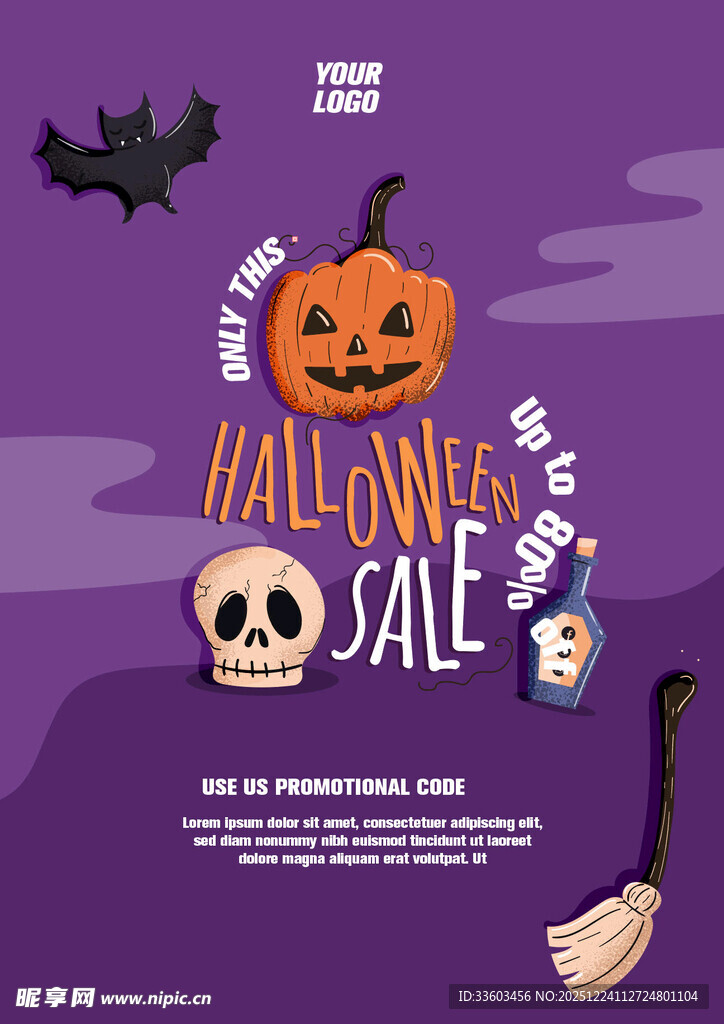 万圣节促销海报