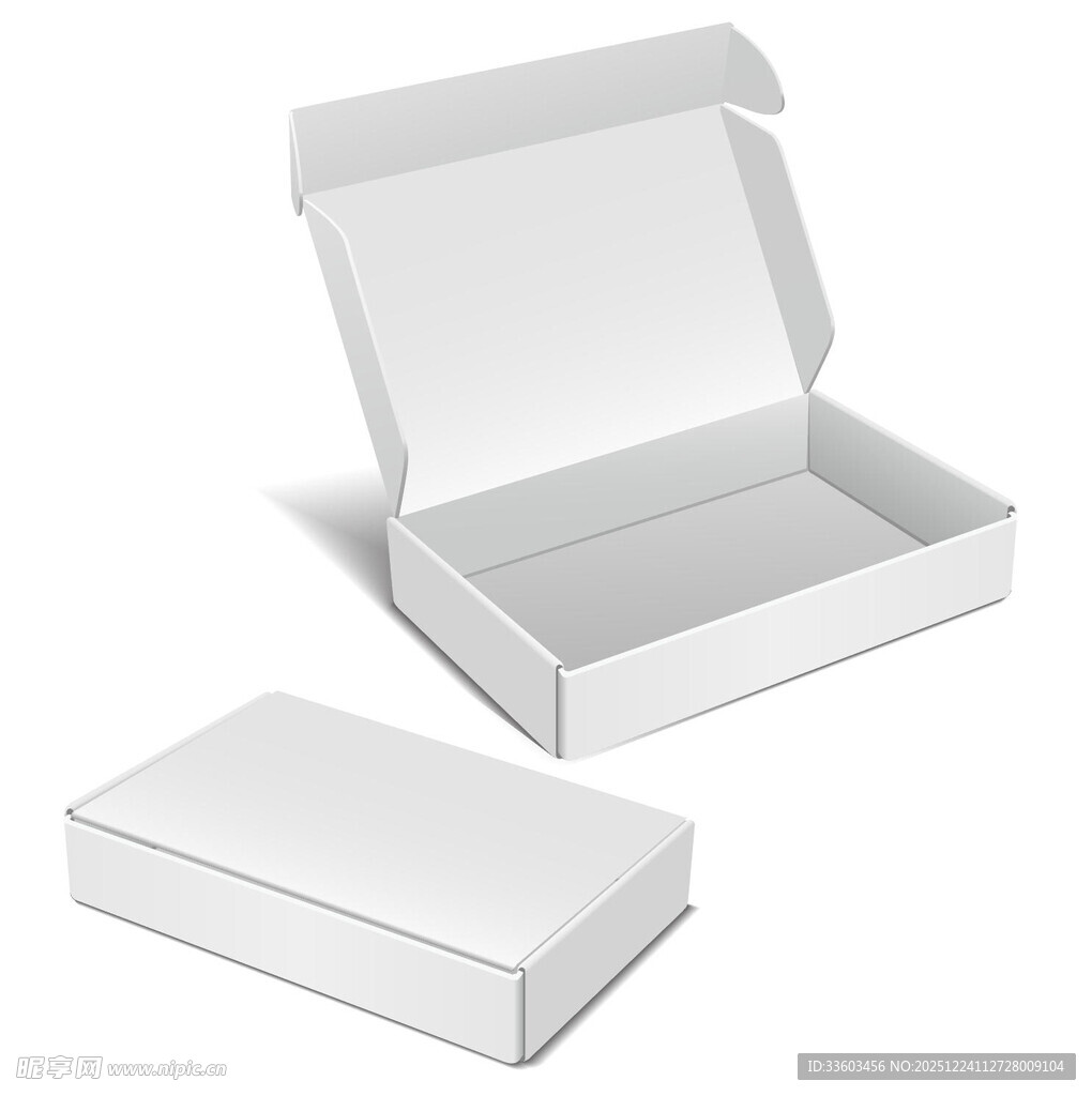 白色纸盒展示