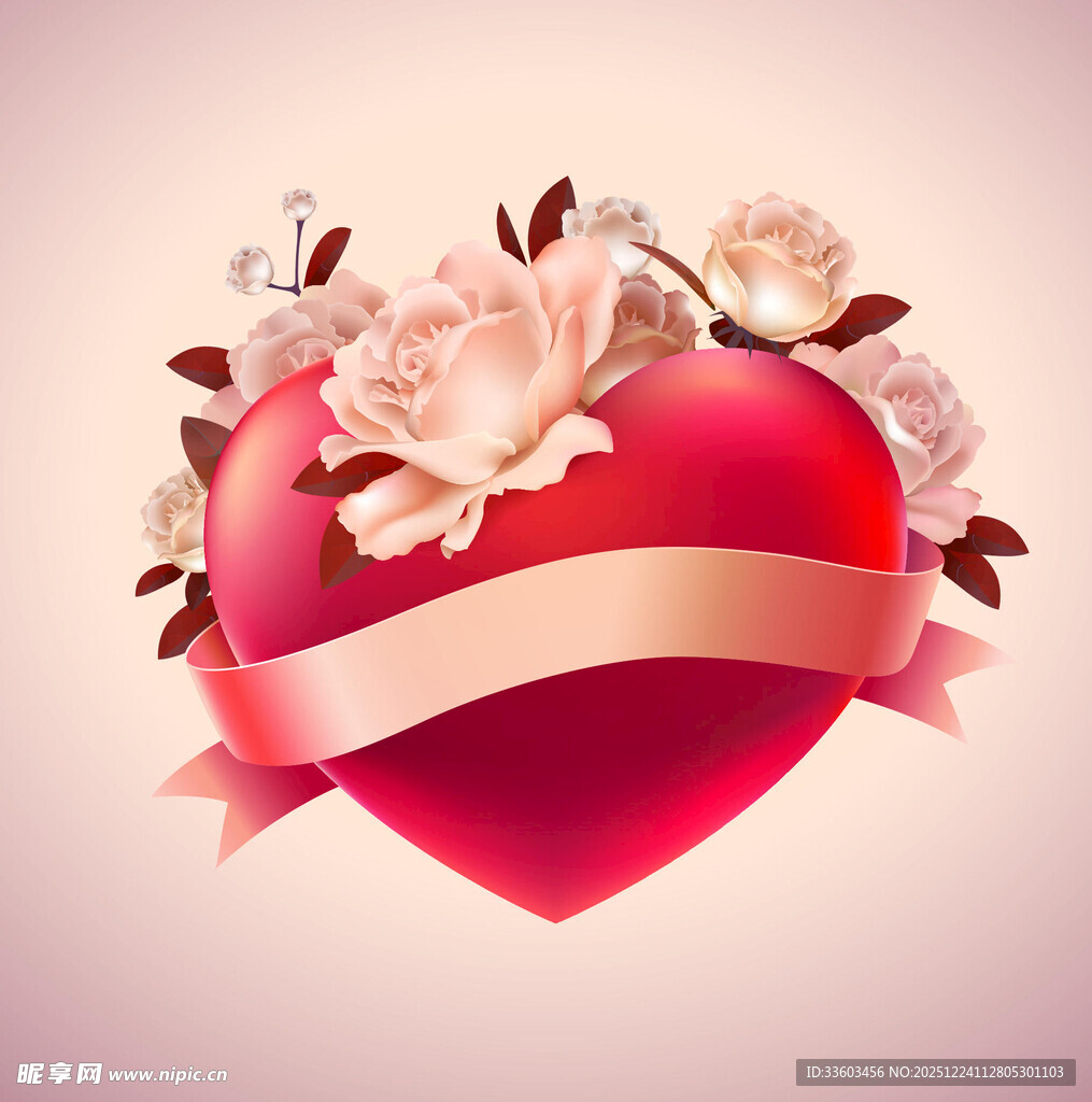 心形玫瑰装饰