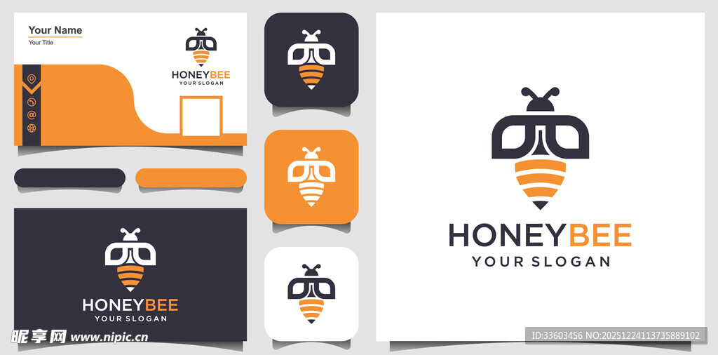 蜂巢主题品牌设计元素