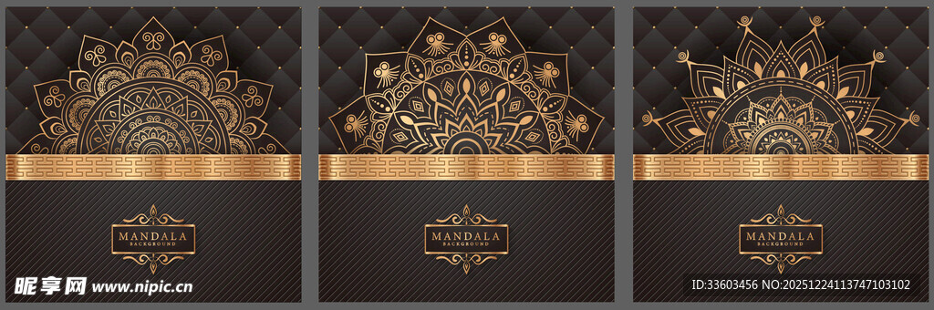 黑金奢华风装饰图案设计