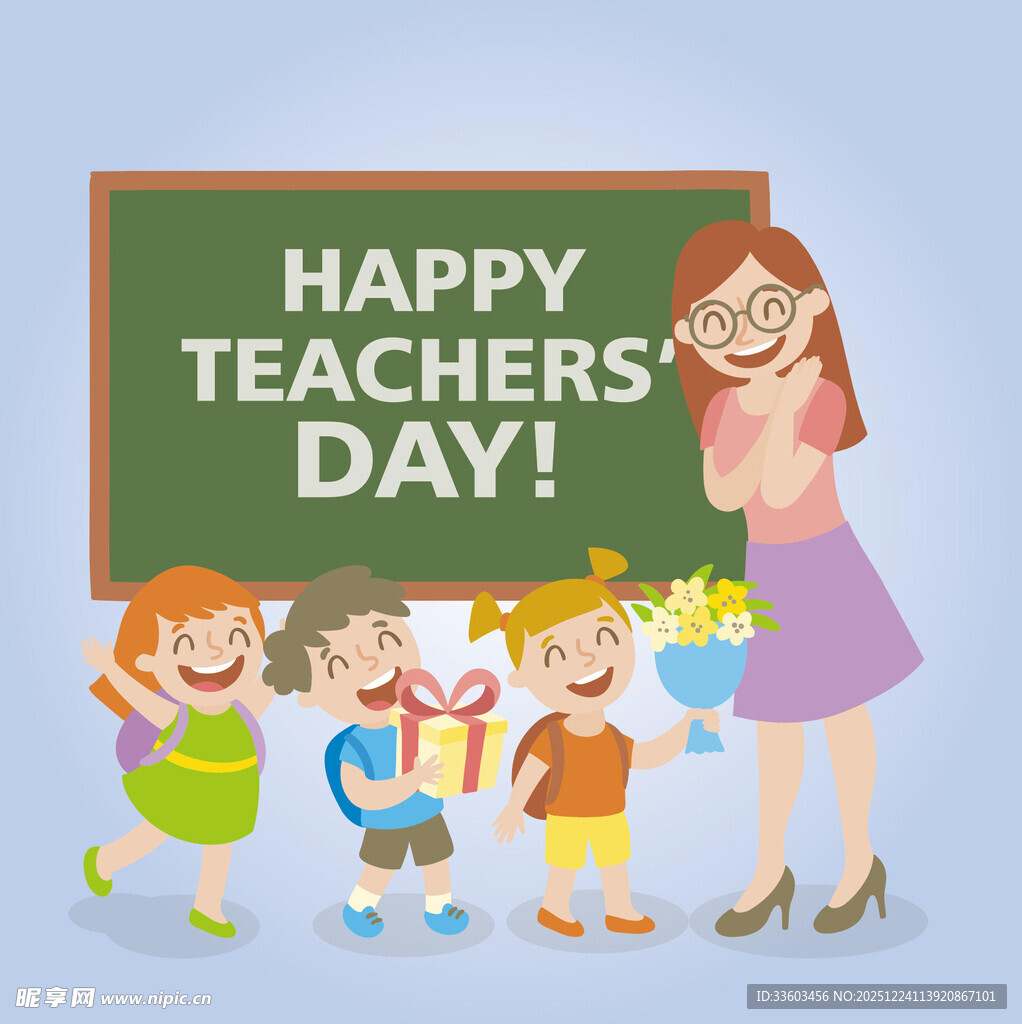 教师节快乐师生温馨画面