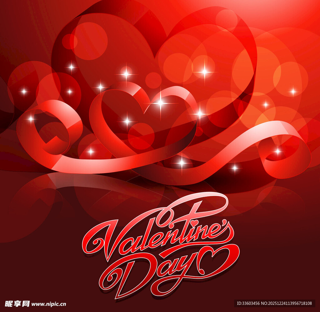 情人节浪漫爱心背景图