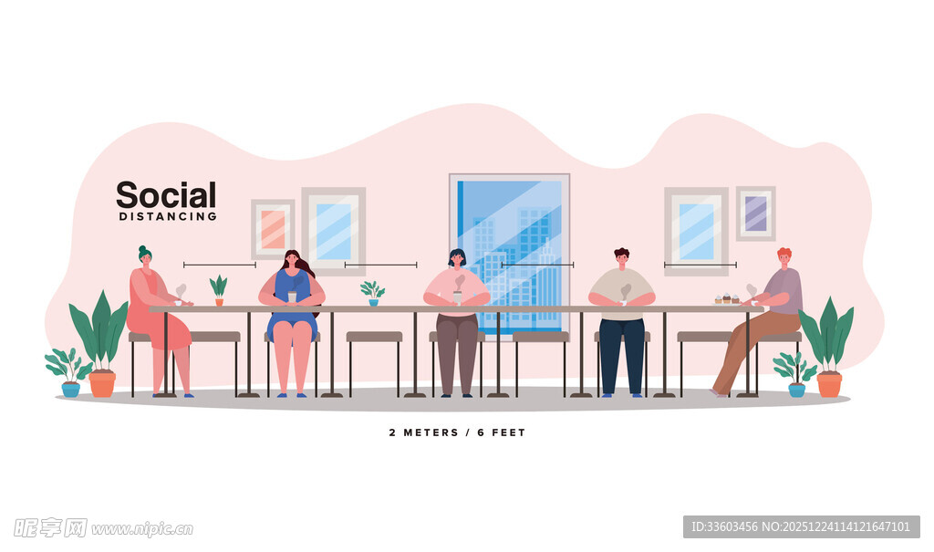 学校教室场景插画