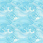 蓝白海浪无缝图案背景