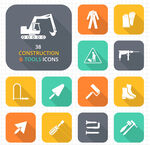 建筑施工工具图标集合
