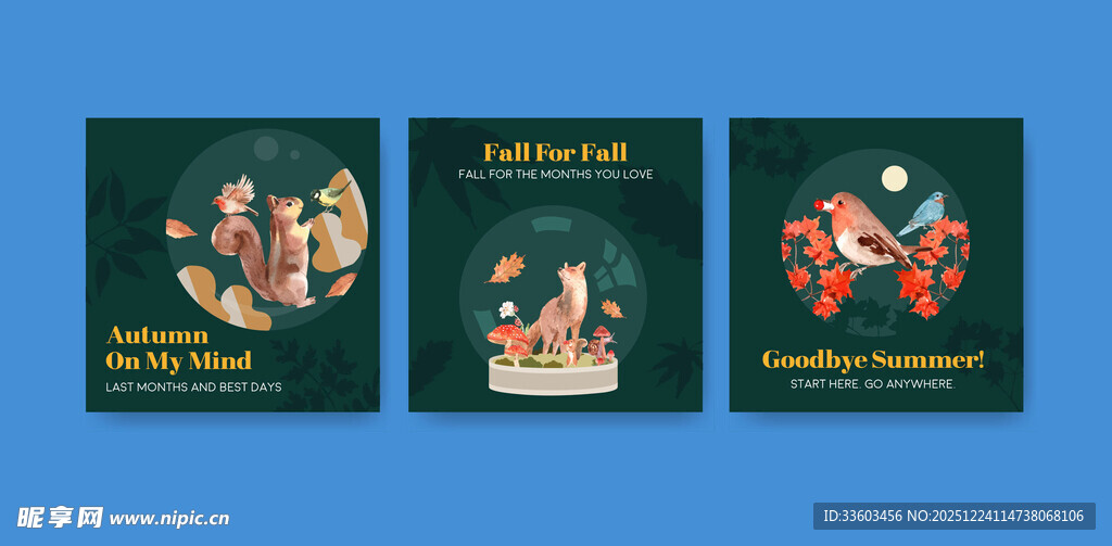 复古风格插画展示