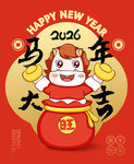 2026马年喜庆吉祥插画