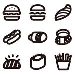 多样美食图标集合