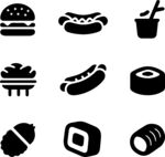 多样美食图标集合