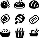 多样美食图标集合