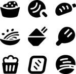 多样美食图标集合