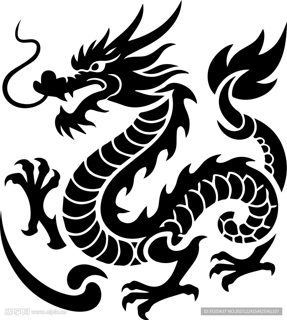 传统中国龙图案