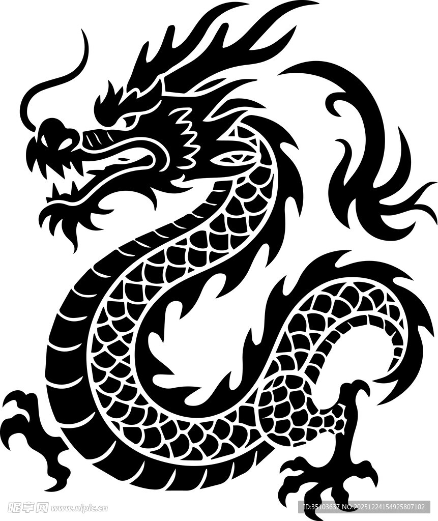 传统龙图腾图案