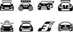 各式赛车图标集合