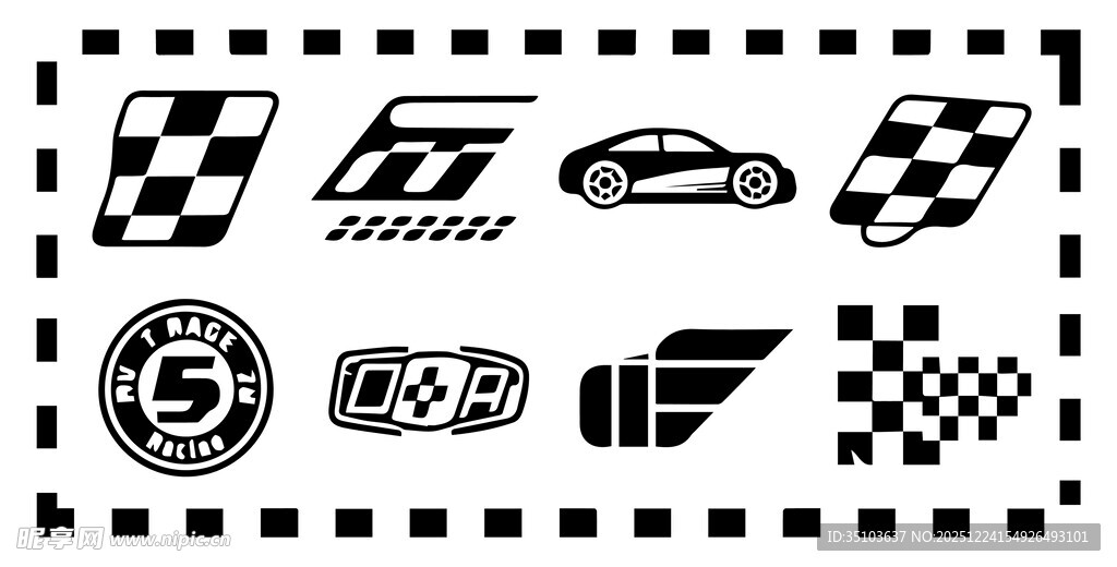 赛车标志图案集合