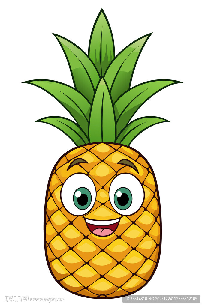 可爱卡通菠萝形象