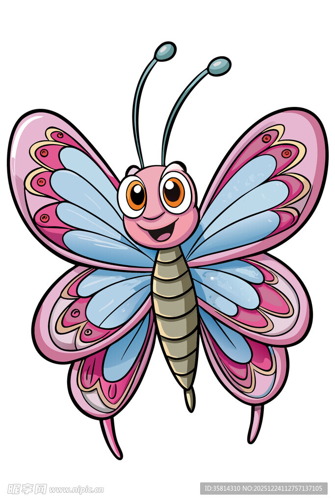 可爱卡通蝴蝶形象