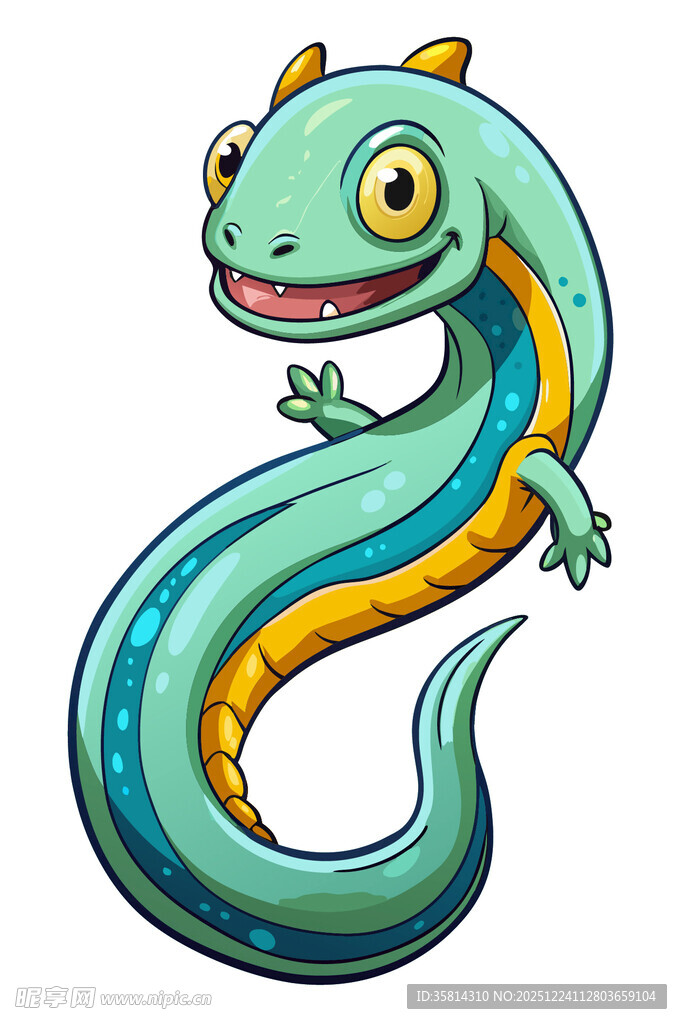 可爱卡通蜥蜴形象