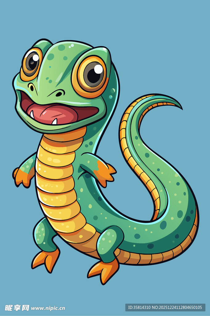可爱卡通小蜥蜴