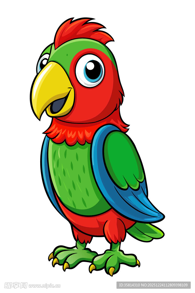 彩色卡通鹦鹉形象