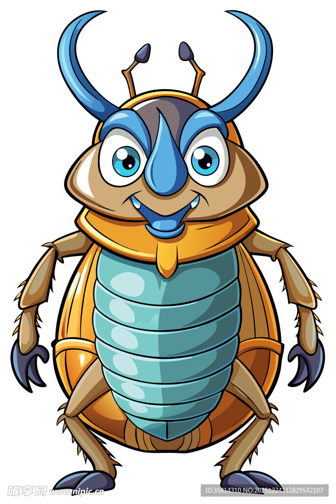 可爱卡通甲虫形象