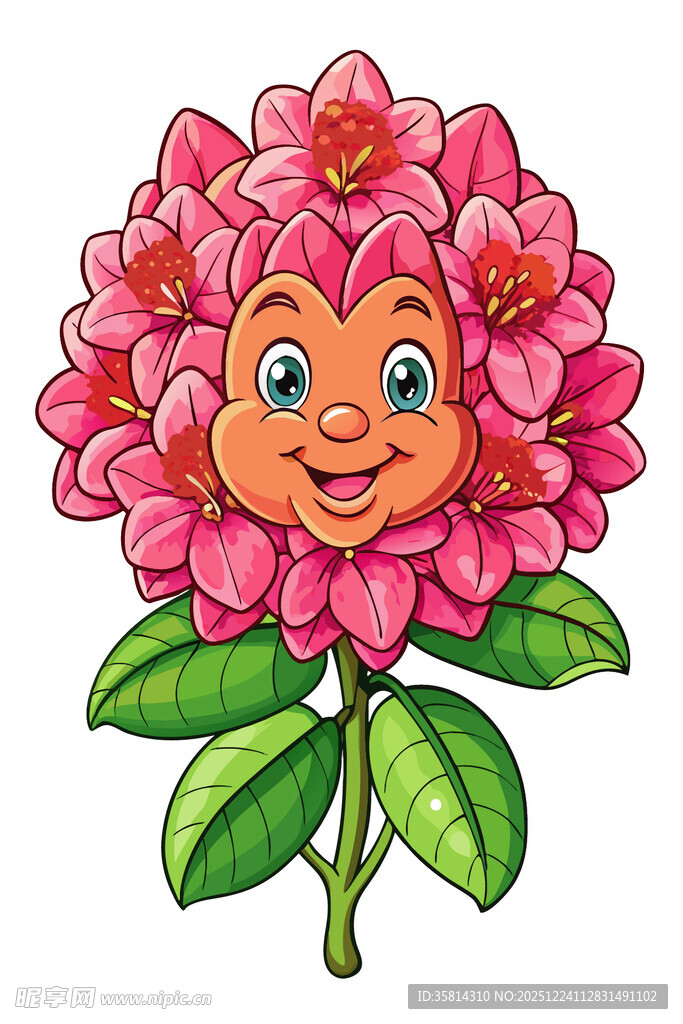 笑脸花朵卡通形象