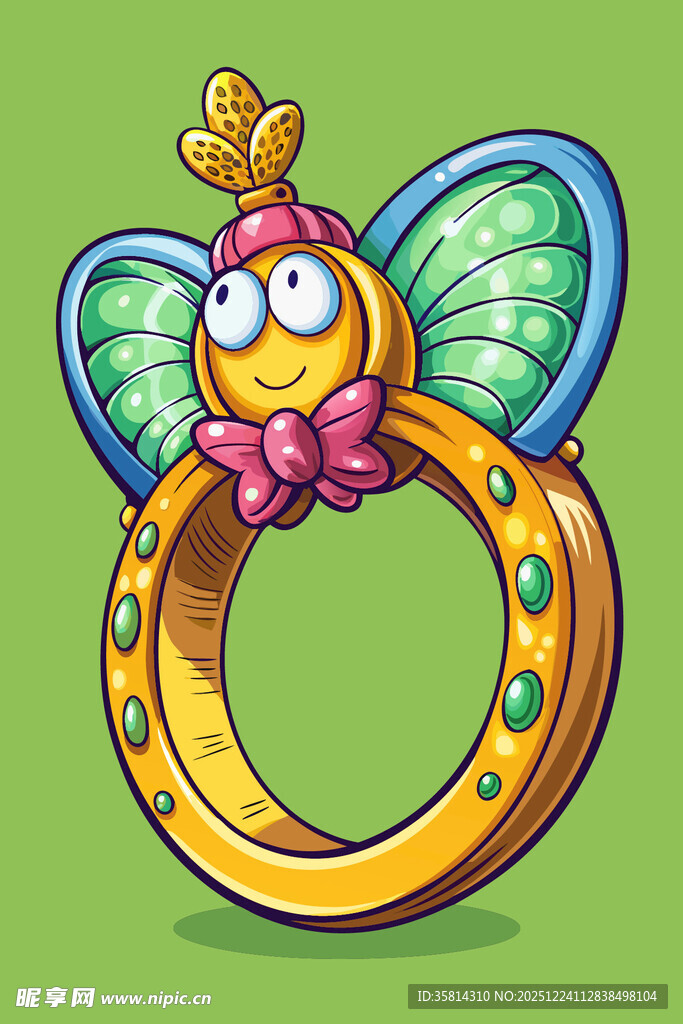 可爱蝴蝶造型魔法戒指