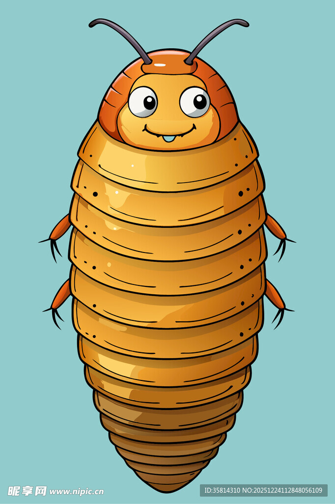 可爱卡通潮虫形象展示