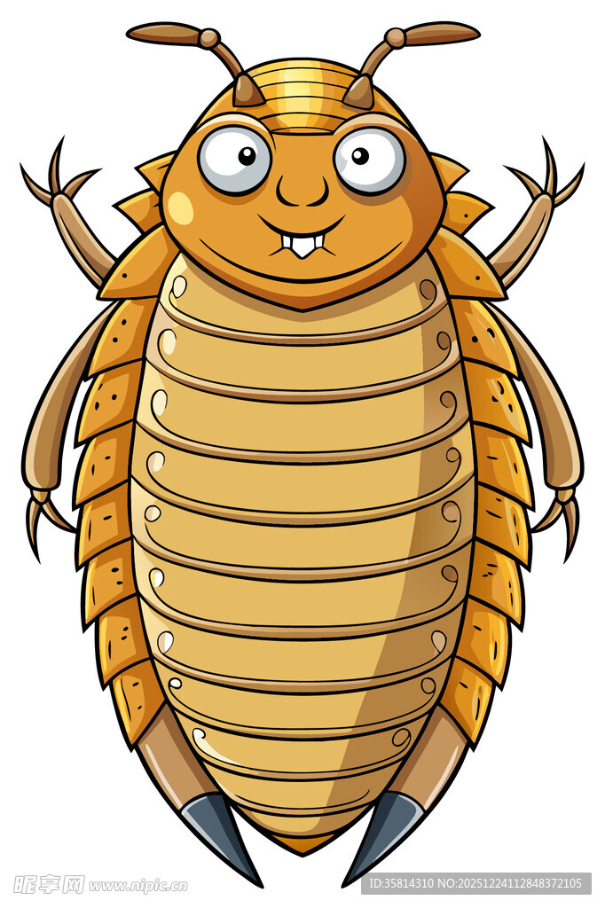 可爱卡通潮虫形象展示